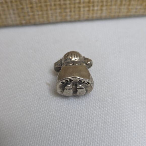 Pandora Sterling Silver 925 Ale Little Girl & Curious Cat Charms - Picture 3 of 13